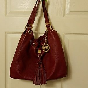 Red leather Michael Kors bag